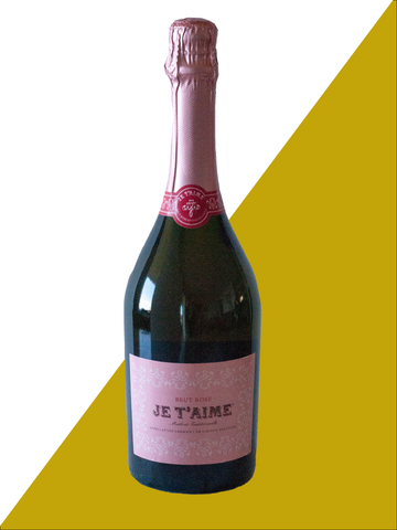 Bottle shot of Je T'aime Cremant Brut Rosé - Sparkling wine from France