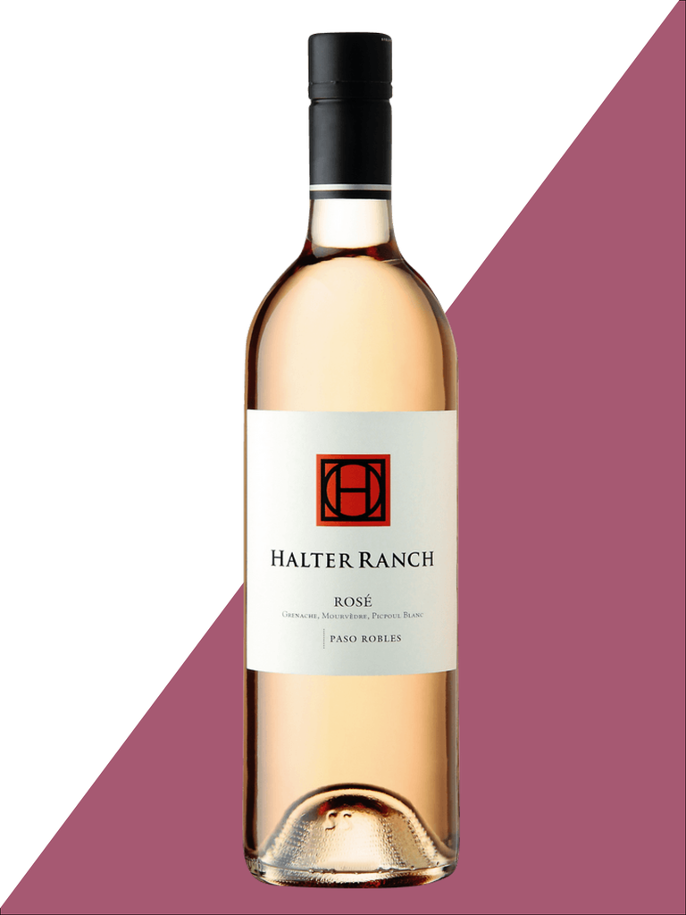Bottle shot for Halter Ranch rosé - rosé wine from Paso Robles California